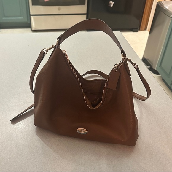 Coach Brown Leather Shoulder Bag - Picture 7 of 12